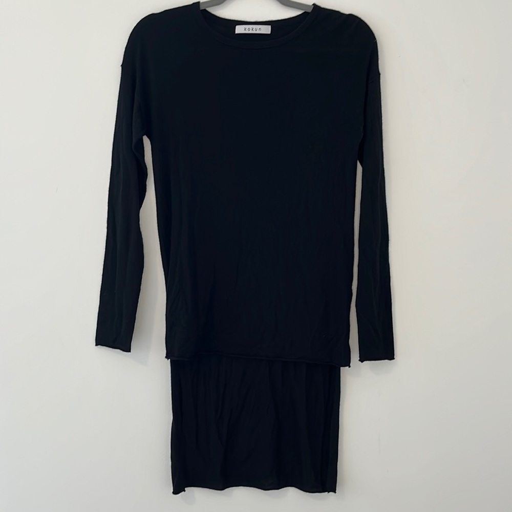 EUC Kokun Black Long Sleeve Tunic Top - XS